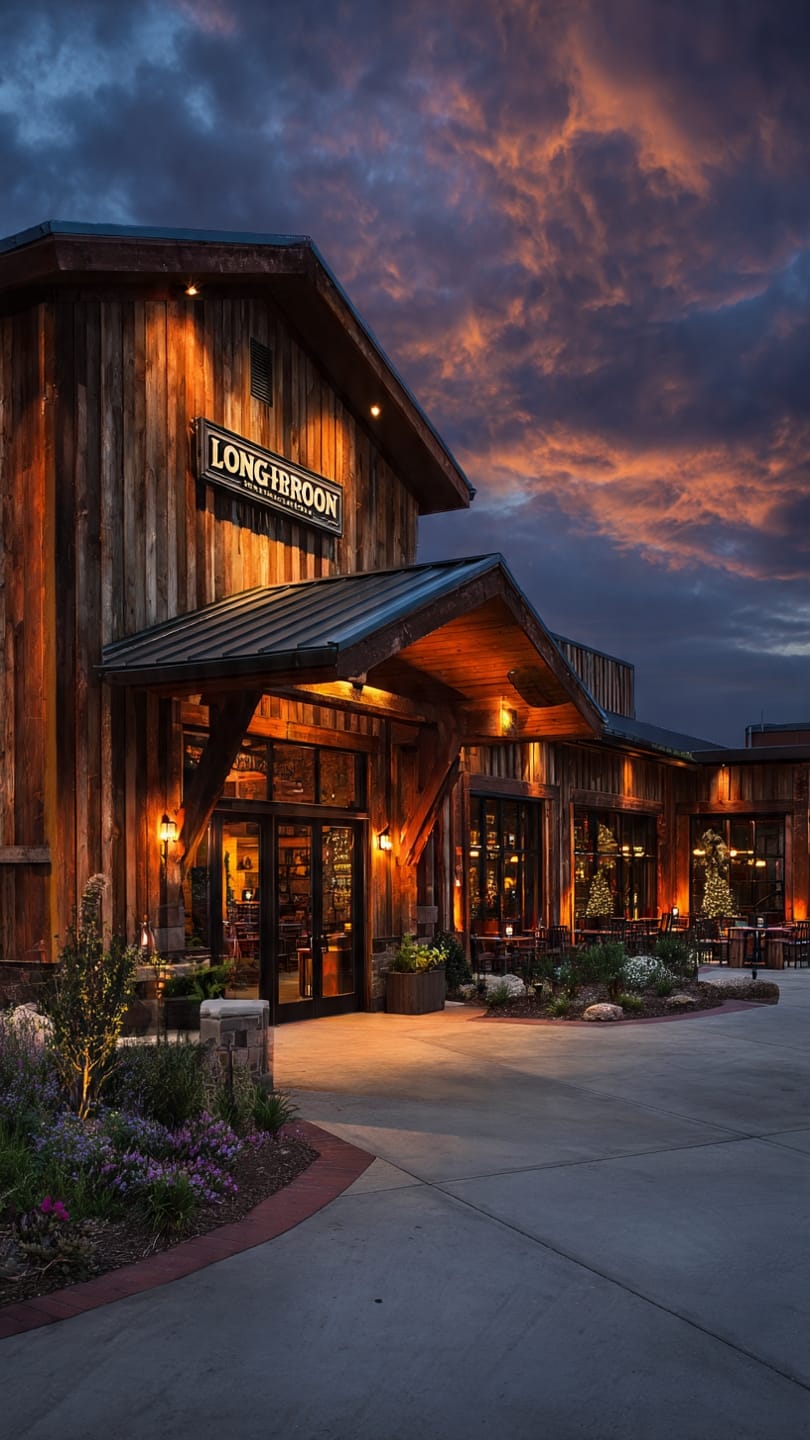 The LongHorn Steakhouse restaurant exterior is ready to welcome its guests
