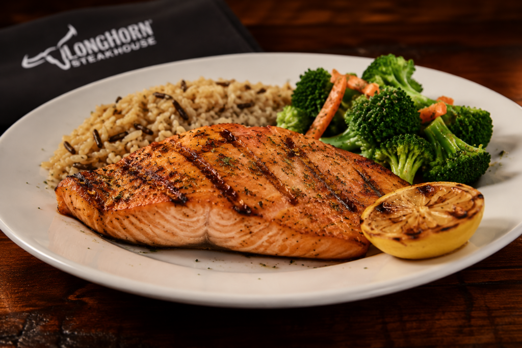 LongHorn seafood grilled salmon