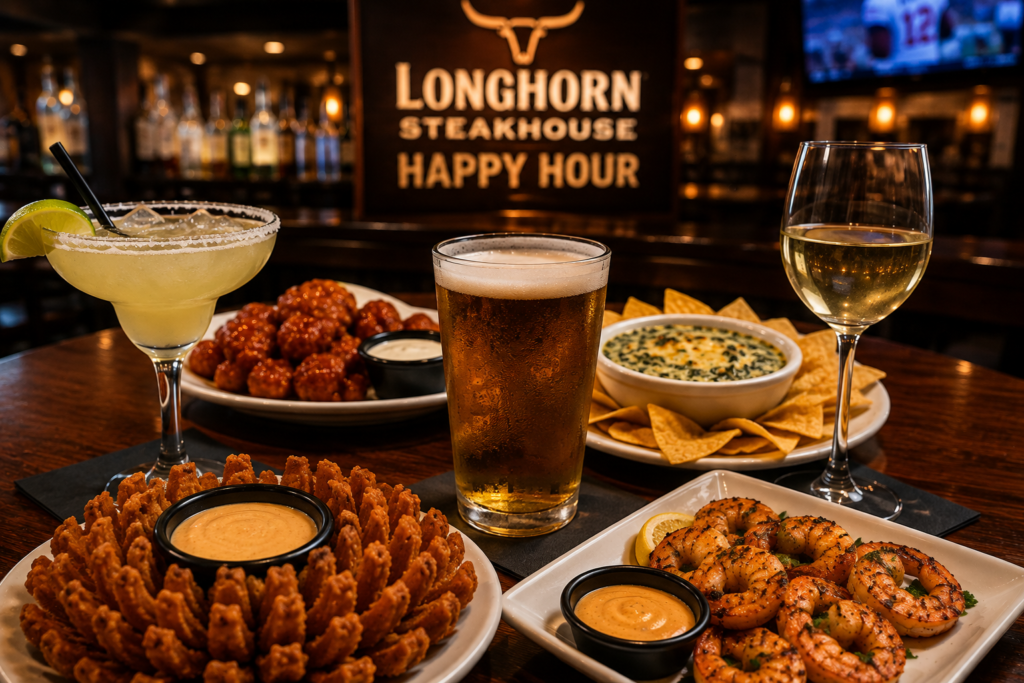 LongHorn Happy Hour drinks and appetizers