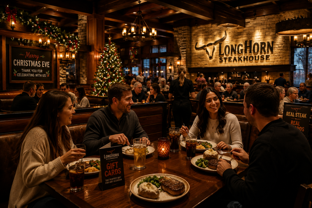 LongHorn Steakhouse Christmas Eve hours and holiday dining