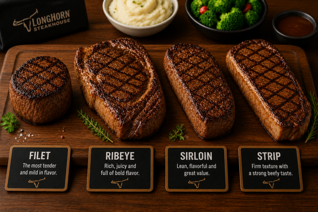 LongHorn Steakhouse steak cuts guide