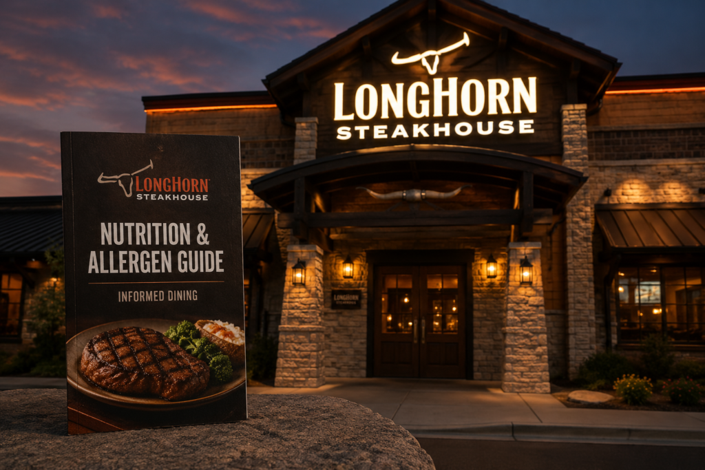 LongHorn Steakhouse exterior with nutrition and allergen guide