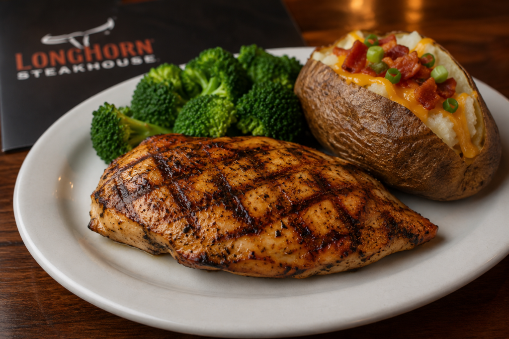 LongHorn grilled chicken with sides