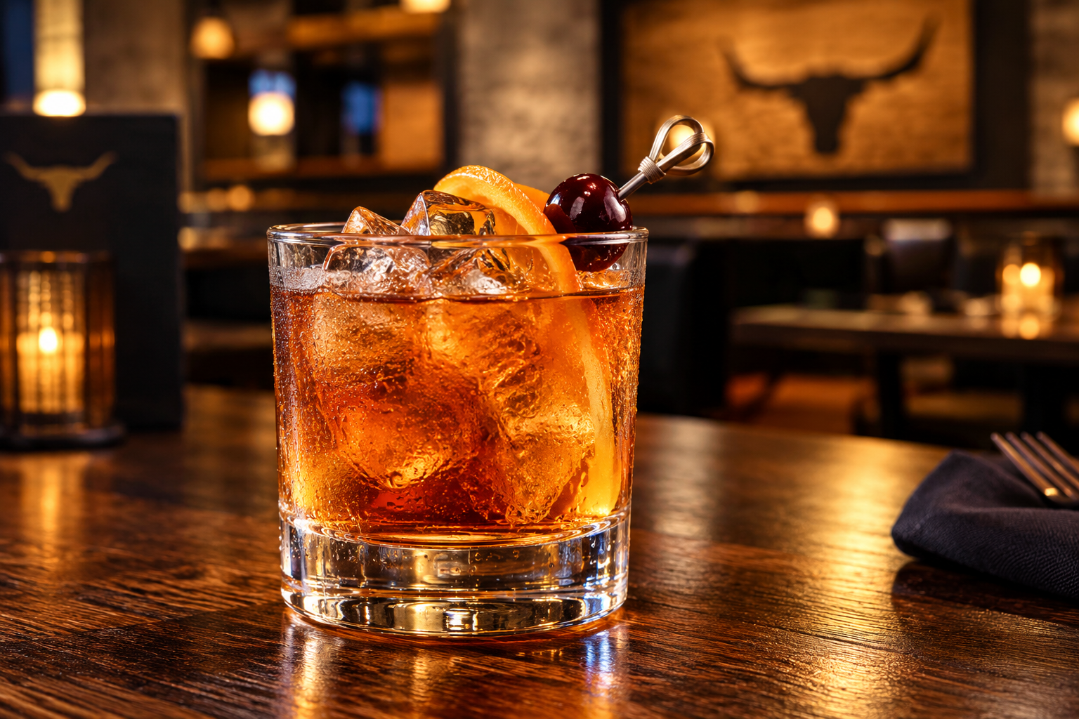 LongHorn Old Fashioned signature drink