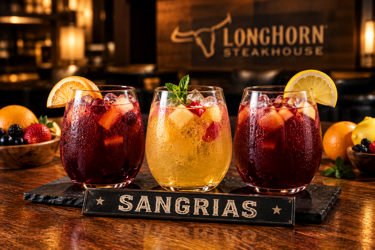 LongHorn Sangrias signature drinks